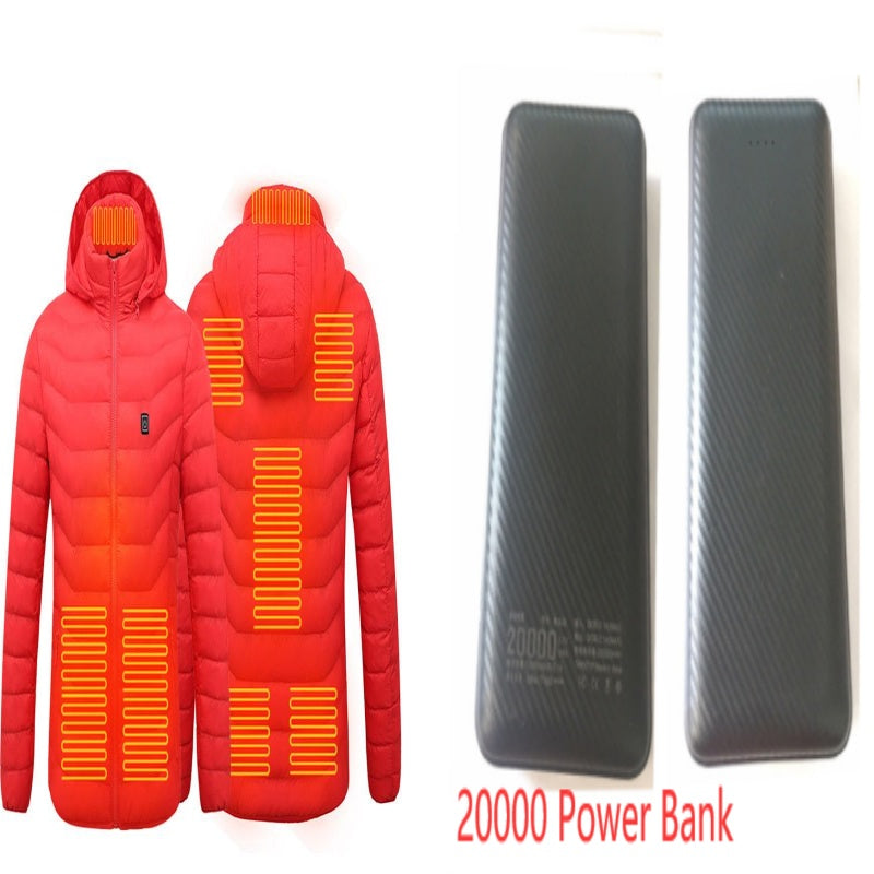 Winter Heated Jacket USB Electric Cotton Coat Zip-up Heater Thermal Clothing Heating Vest For Men