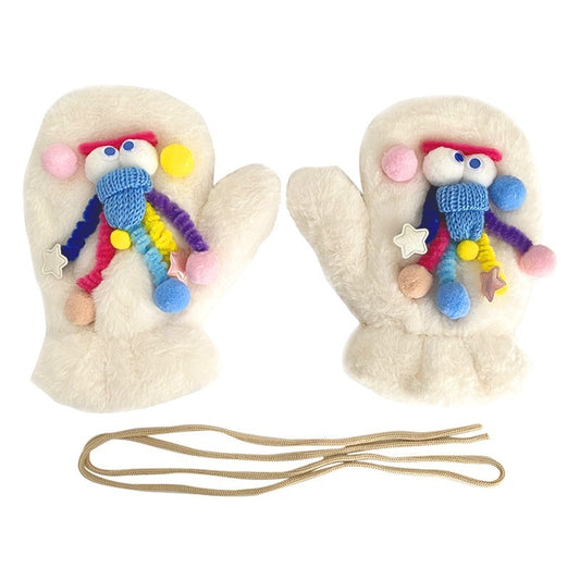 Original Plush Warm Gloves For Women In Winter