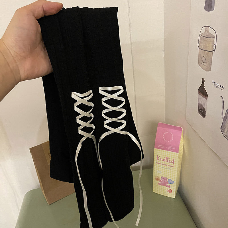Love Pattern Cute Student Bottoming Pantyhose