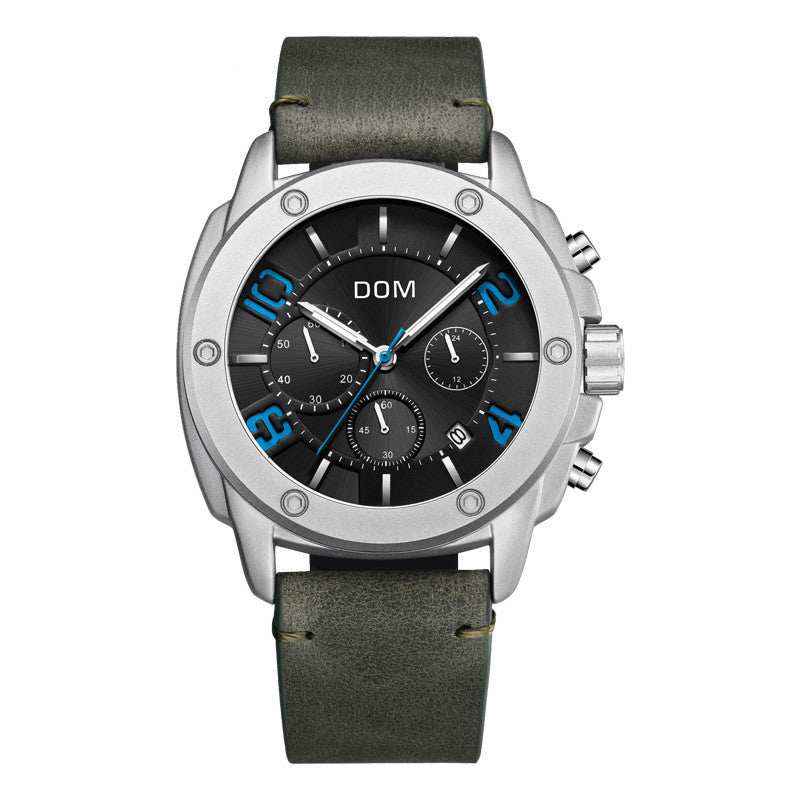 Belt three-eye sports watch