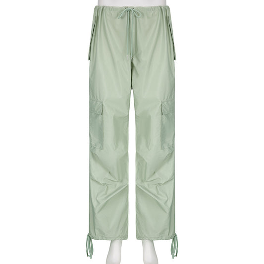 Casual Loose Low Waist Drawstring Trousers