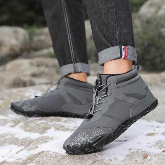 Fleece-lined Waterproof Snow Boots Warm Breathable High-top Casual Cotton Shoes