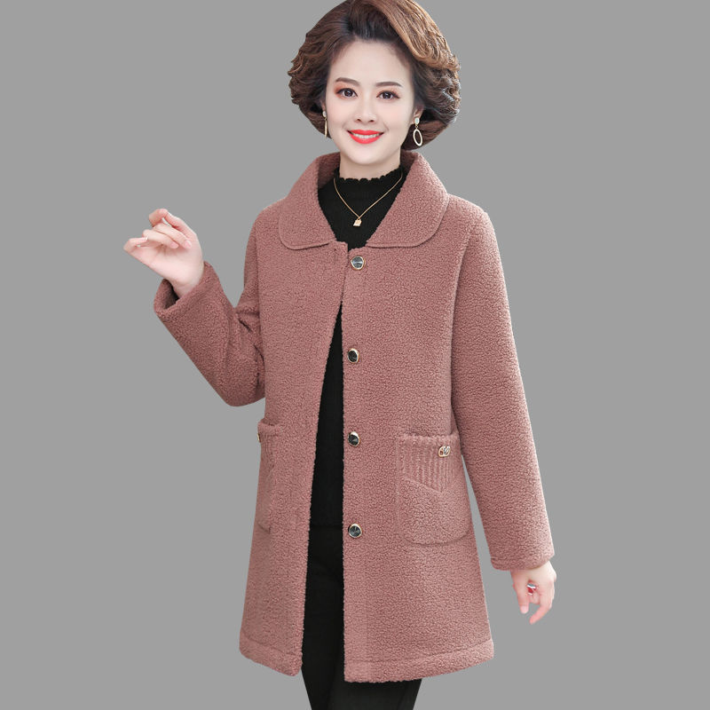 Women's Cashmere Thickened Lamb Wool Coat