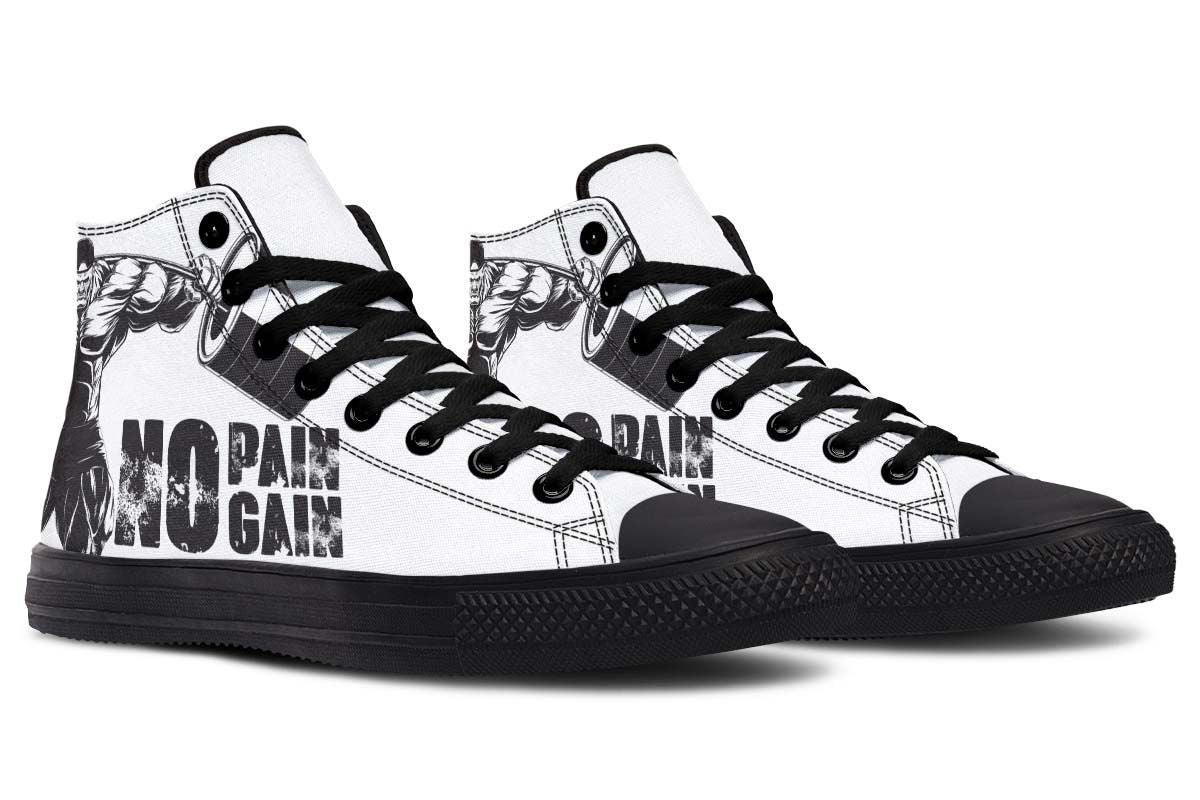 Men's And Women's Fashion Color Printing High-top Canvas Shoes