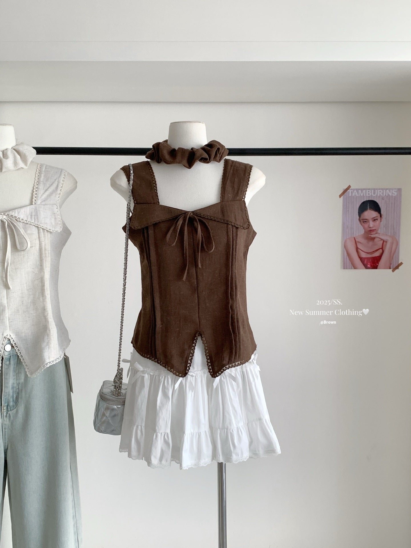Lace Splicing Sling Vest Female Hot Girl