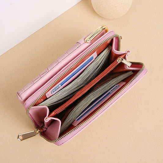 New Women's Embossed Pattern Large Capacity Diagonal Bag