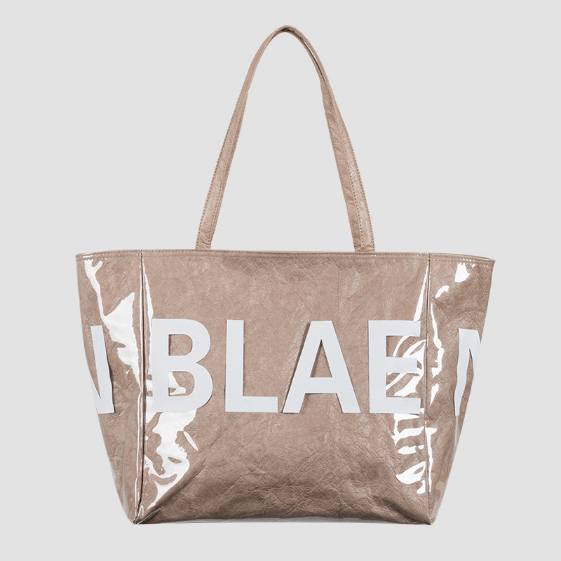 Women's Pvc Kraft Paper Large Capacity New Shoulder Handbag