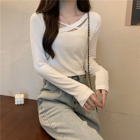 Carefully Designed Long-sleeve T-shirt For Women In Early Autumn