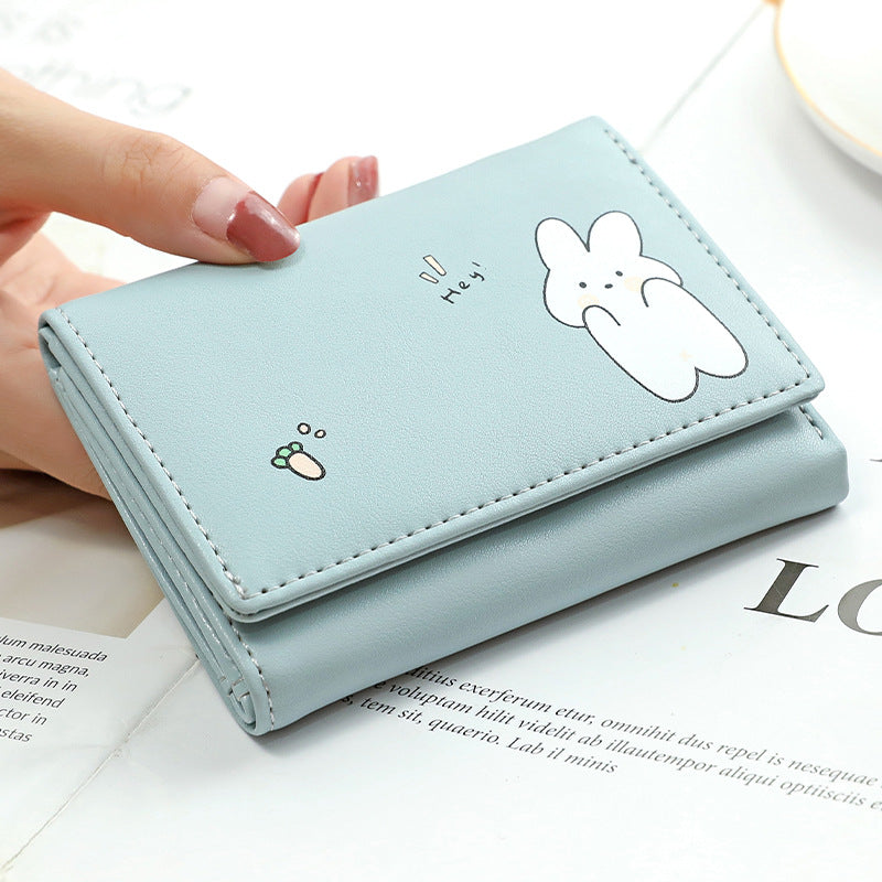 Cute And Simple Printed Student Multi-card Coin Purse