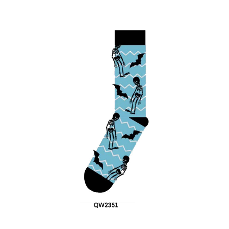 Halloween Cartoon Versatile Men's And Women's Mid-calf Socks