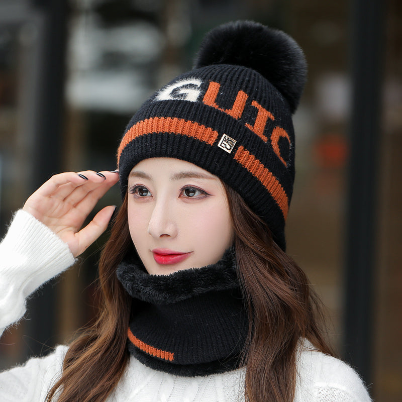 Women's Fleece Ear Protection Knitted Hat