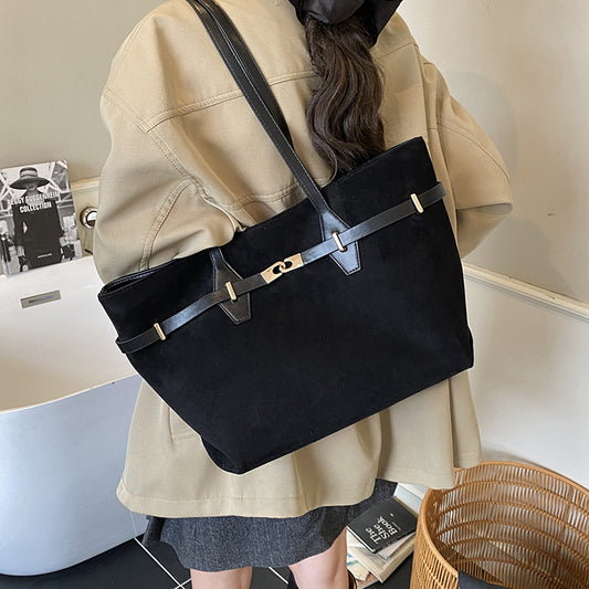 Retro Large-Capacity Tote Bag Women's Handbag