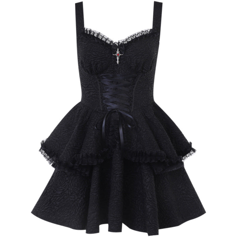 Elegant And Minimalist Black Slip Dress