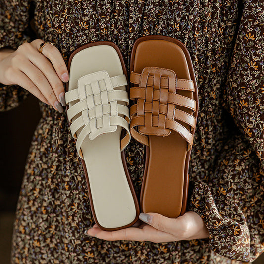 Franske retro sandaler til kvinder