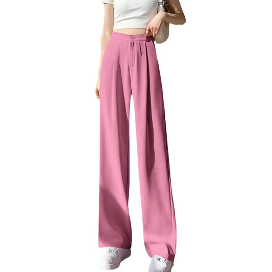 Suit Straight-leg Pants Women's Mid-waist Drape