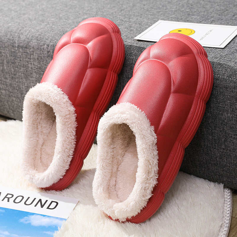Casual Couples Parent-child Non-slip Cotton Slippers In Autumn And Winter