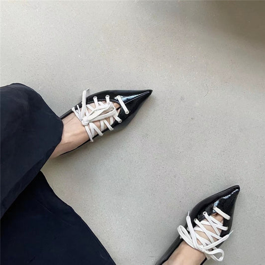 Franske Retro Spidse Lyse Pumps