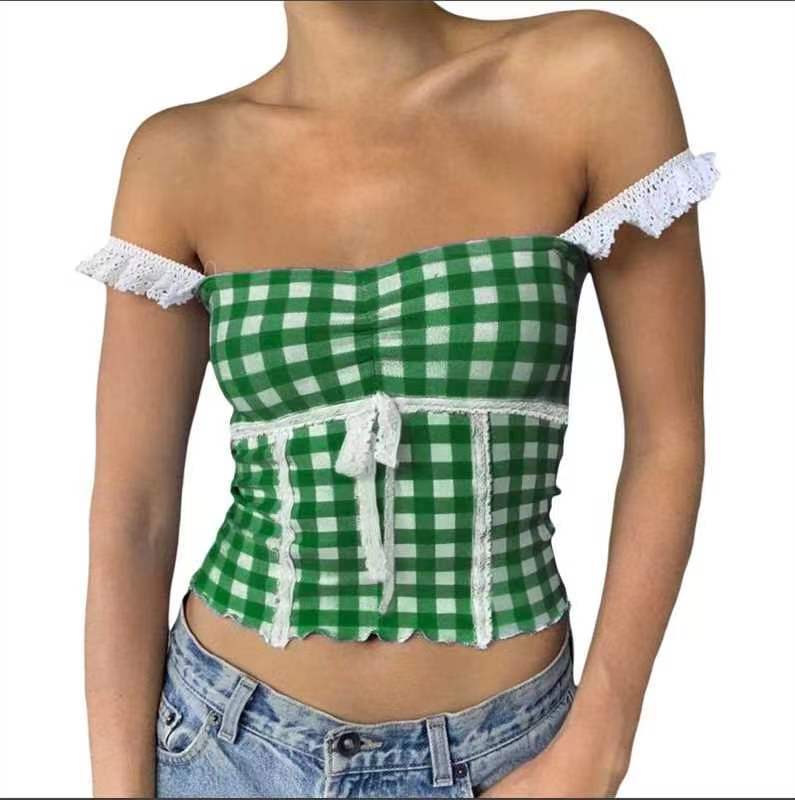 Stitching Lace Small Sling Age-reducing Slim Vest
