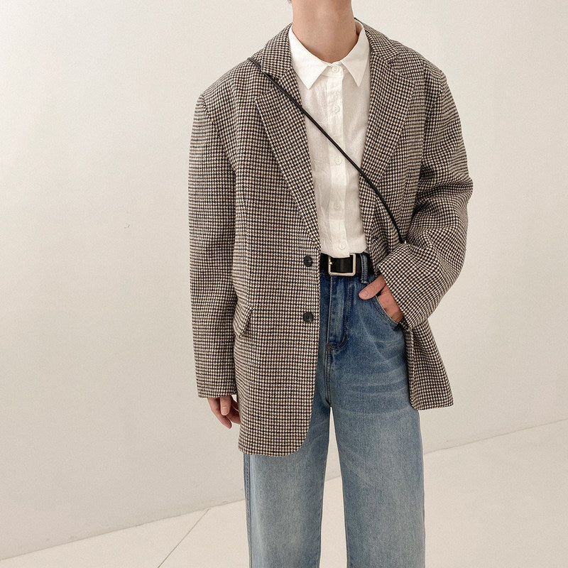 Men's Loose And Handsome Vintage Woolen Coat
