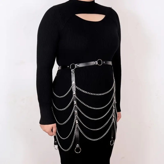 Personality Bandage Binding Chain Clothing Ornament Waist Chain