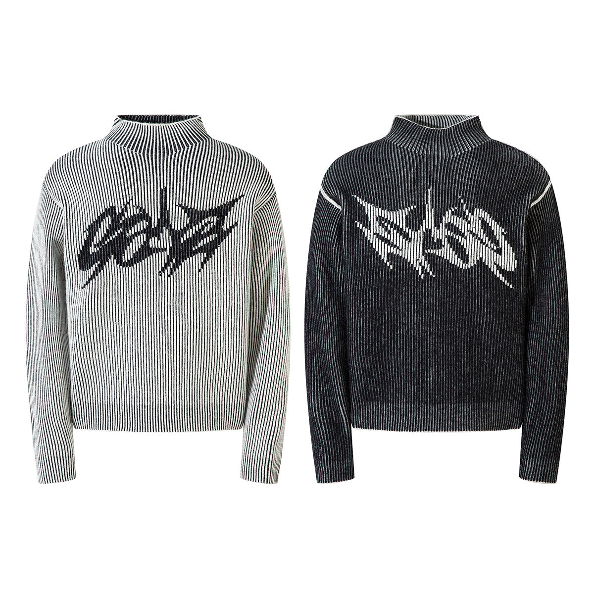 Men's Retro Turtleneck Sweater Double-sided Thermal Knitting Sweater