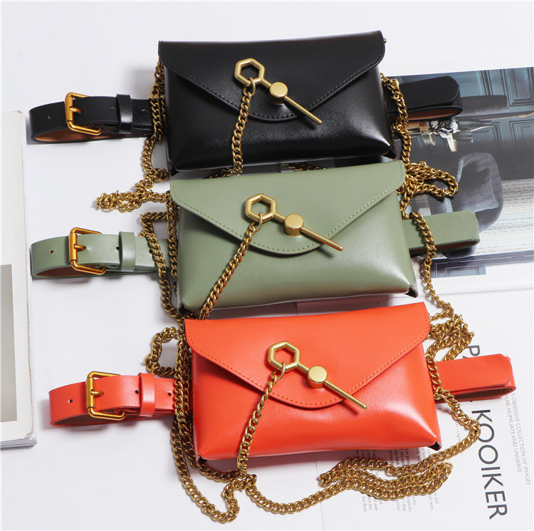 Mobile Phone Messenger Bag With Chain Detachable Belt