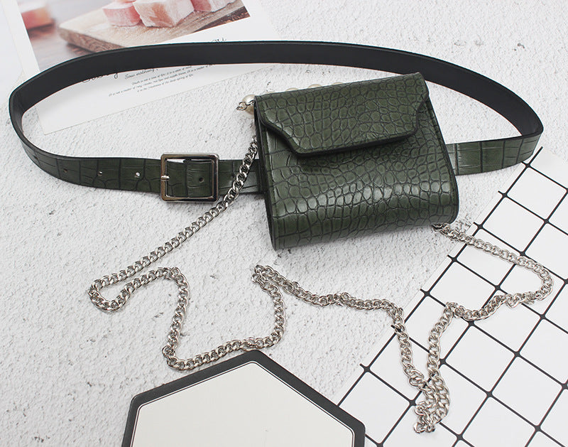 Handmade Pearl Mini Chain Diagonal Bag