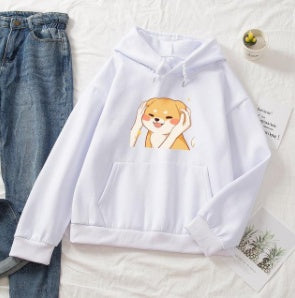 Hooded Solid Color Versatile Loose Student Hoodie Youth Casual