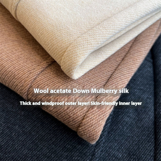 Thickened Acetate Wool Casual Slimming Woolen Wide-leg Pants
