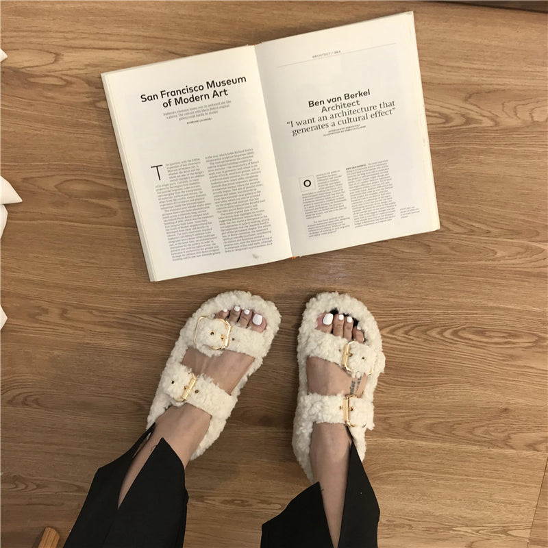 Women's One Word With Thick Bottom Sole Sandals