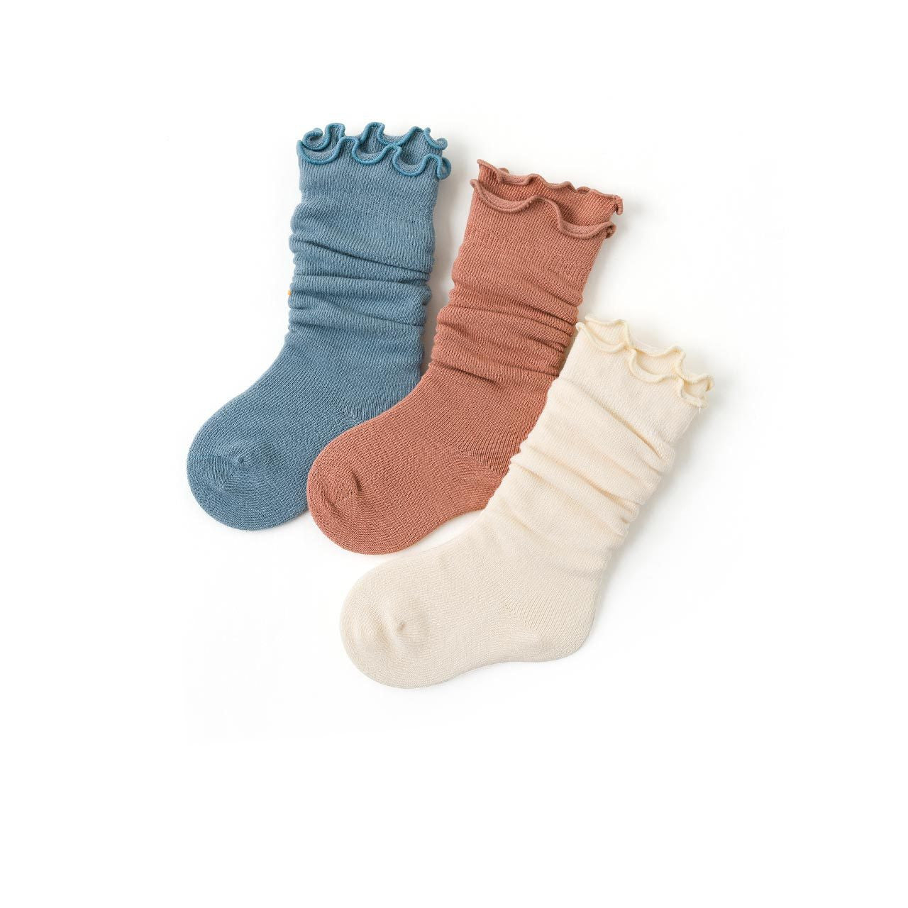 Children's Baby Princess Solid Color Cotton Socks With Wooden Ears