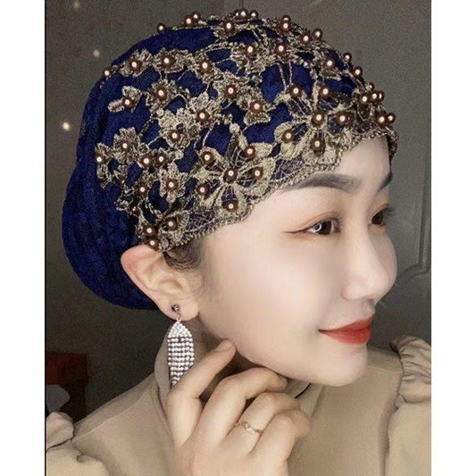 Beaded Cap Scarf Pullover Convenient Toque