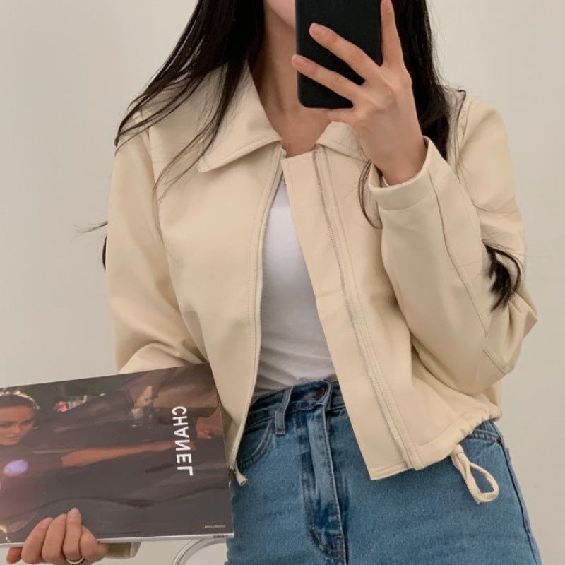 Women's Cool Autumn New Motorcycle Leather Jacket