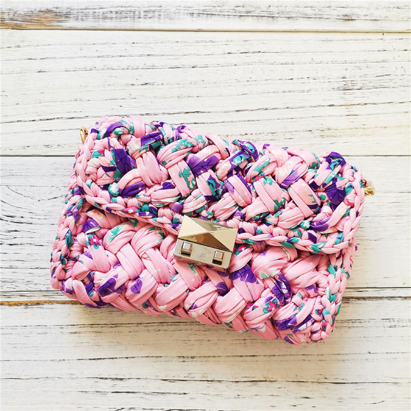 Håndlavet Crossbody Hæklet Taske Lille Parfume Strikketaske