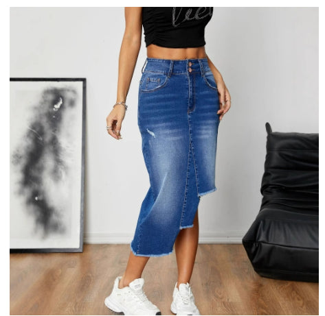 Sexet Denim Bodycon Nederdel til Kvinder