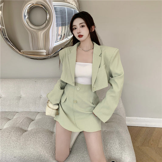 Long Sleeve Jacket Short Temperament Small Suit Fried Street Top