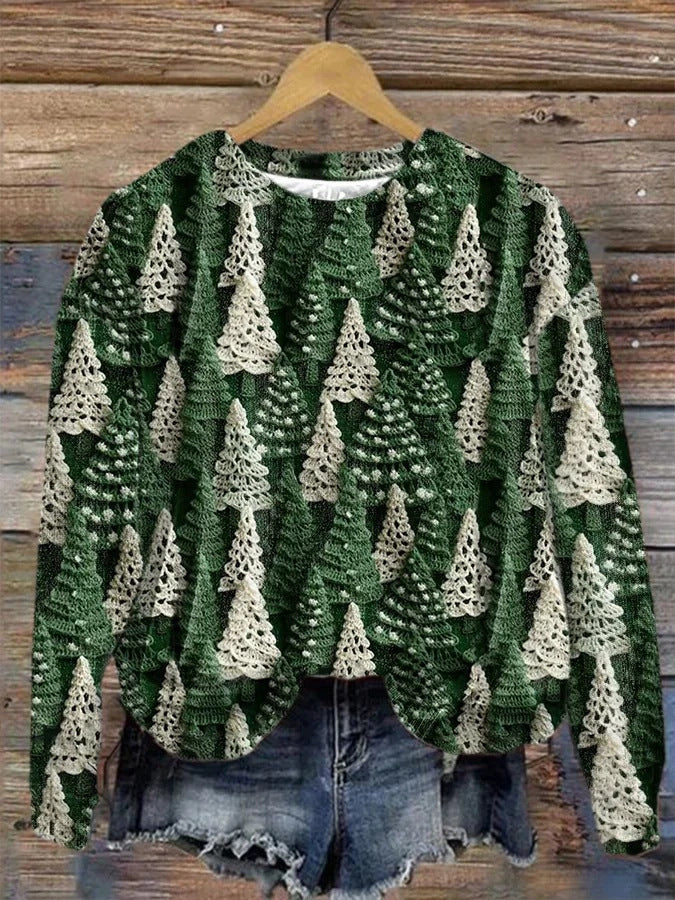 Women's Versatile Christmas 3D Digital Print Sweatshirt