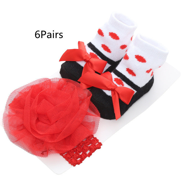 New Striped Solid Color Lace European And American Baby Socks