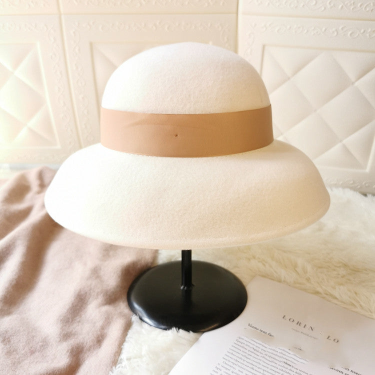 Vintage Hepburn Hat Autumn Winter Wool Top