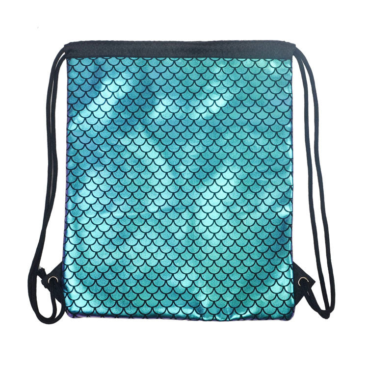 Sequins Drawstring Backpack Outdoor Medium Soft
