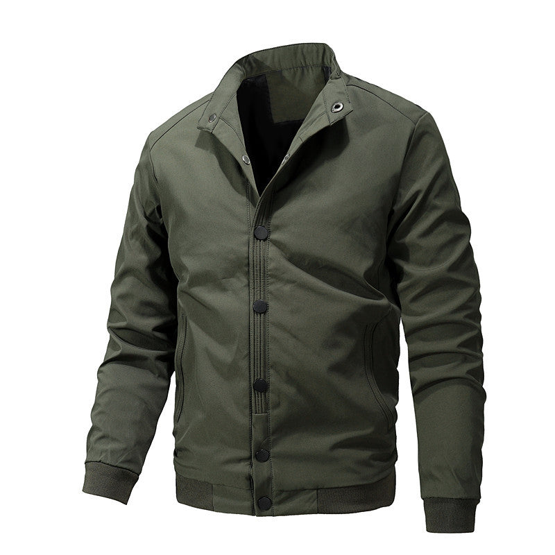 Men's Fashion Casual Solid Color Coat Top