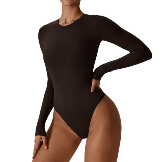 Slim Yoga Long Sleeve One-piece Ballet Base Bodysuit