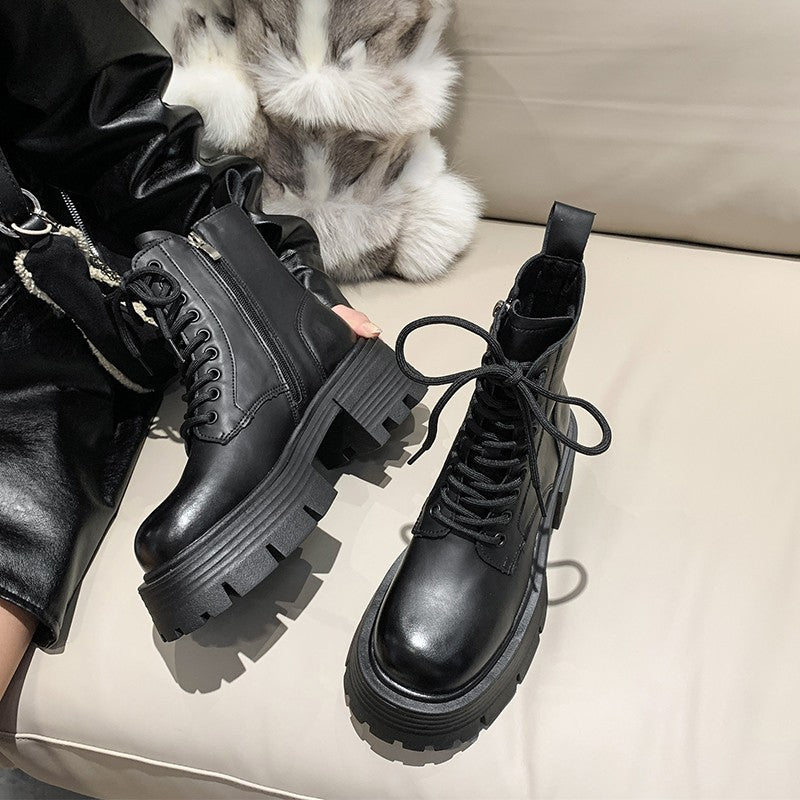 Heightened Muffin Booties British Style Super High Heels