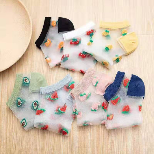 Socks Women's Short Tube Crystal Wire Anti Hook Wire