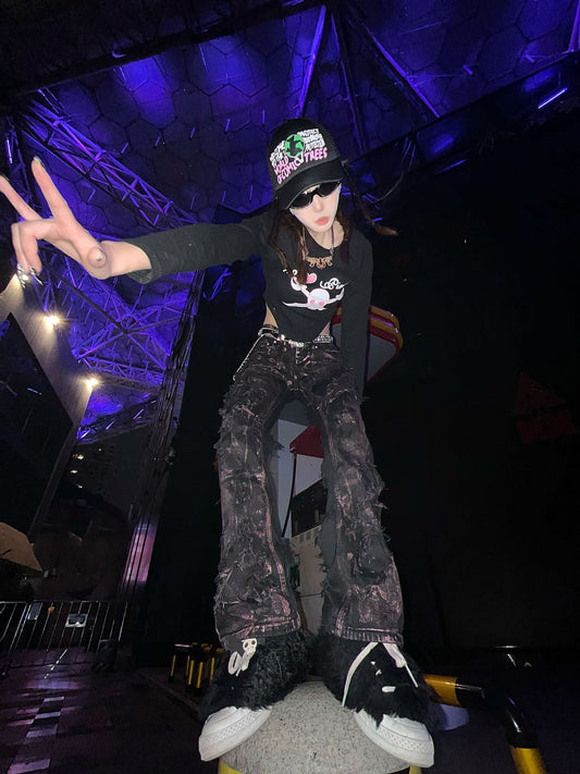 Rotten Rose Gold Wax Micro Horn Coated Jeans