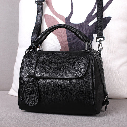 Vintage Crossbody Bag Made From Soft Full-grain Cowhide