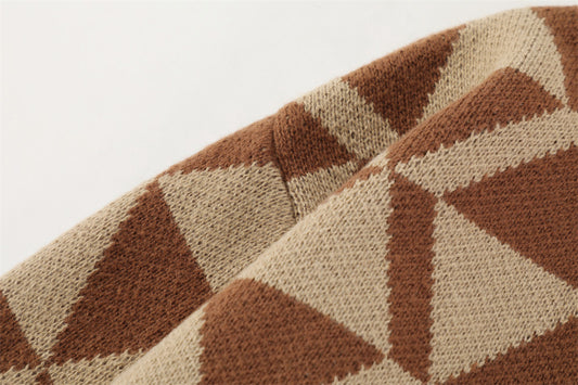 Trekantet Mønster Herre Sweater Niche Design
