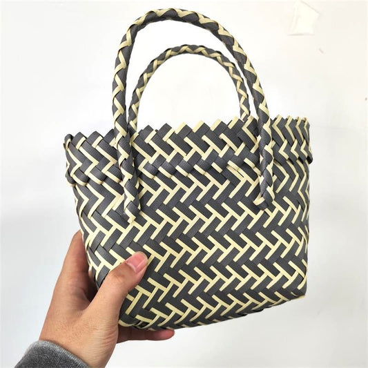 Women's Fashion Diagonal Basket Woven Bag