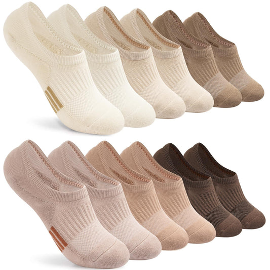 Polyester Women's Terry Bottom Invisible Boat Socks