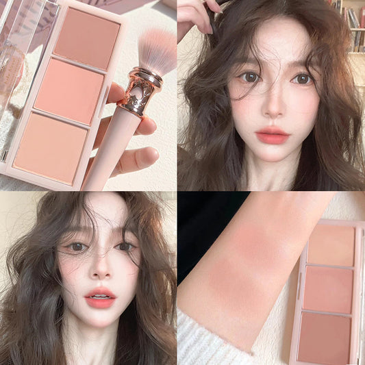 Afternoon Blusher Plate Natural Matte Long-lasting Rouge Student Makeup